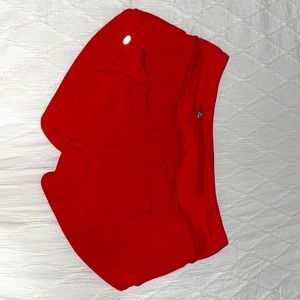 LULULEMON Red Speed Up Shorts